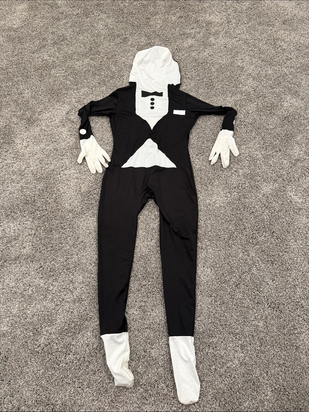 Morphsuits Black Onesie with White Logo